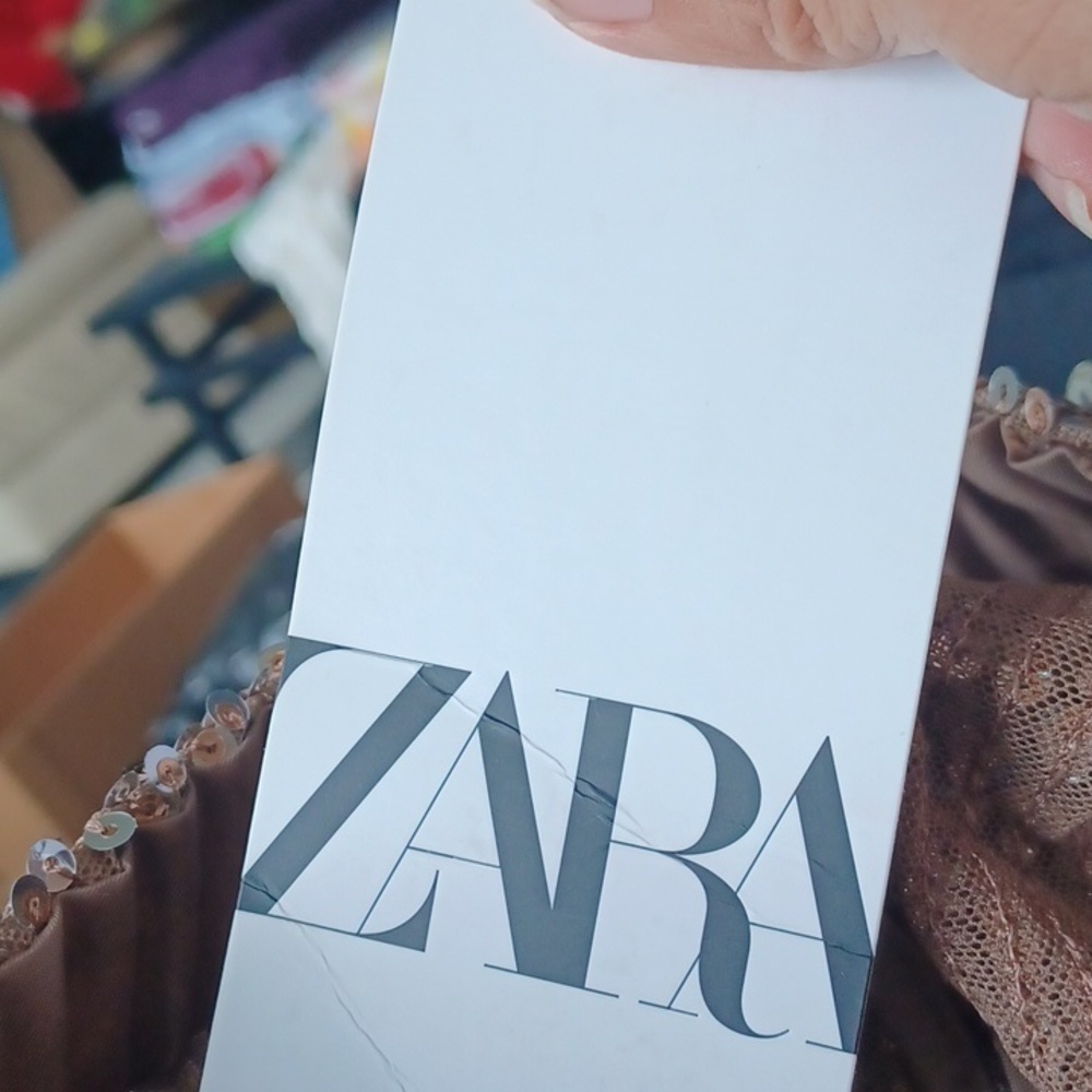 Zara Blogger Fave Sequined Pants High Waisted Party Celebration Date Night, Gold - Picture 5 of 8
